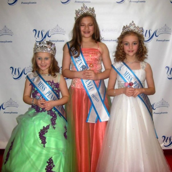  Pennsylvania U.S.A. Ambassador winners are Little Miss, Kinsley Palilla, our Preteen, Zoey Rei Dunkle and our Jr. Preteen, Mariah Beary